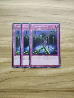 Yu-Gi-Oh! - Fiendish Chain 3X - Full Playset Of Cards - Image 1