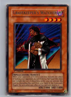 Gravekeeper's Watcher PGD-064 R Pharaonic Guardian Yu-Gi-Oh 1st Edition LP - Image 1