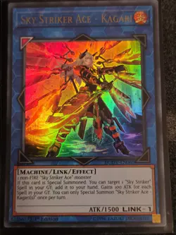 1x Yu-GI-Oh! Sky Striker Ace - Kagari Ultra Rare DUOV-EN060 1st Ed VLP Alt Art - Image 1