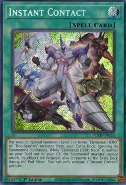 Yu-Gi-Oh! Instant Contact POTE-EN052 Secret Rare NM/LP x1 - Image 1