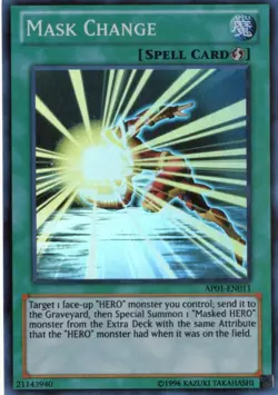 Yu-Gi-Oh! Mask Change Unlimited AP01-EN011 Super Rare NM/LP x1 - Image 1