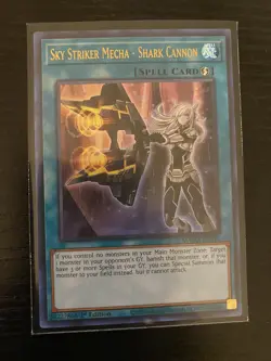 Yugioh x1 Sky Striker Mecha - Shark Cannon 1st Ed MAMA-EN011 Ultra Rare (NM!) - Image 1