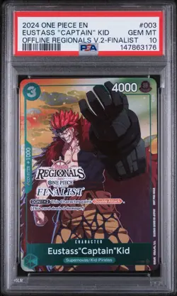 2024 One Piece Captain Kid (Offline Regionals V2 Finalist) Card PSA 10 💎 ENG - Image 1