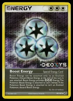 Pokemon Card - Boost Energy Deoxys 93/107 Reverse Holo Uncommon Stamped - Image 1