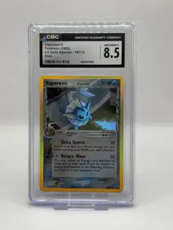 Vaporeon 18/113 EX Delta Species CGC 8.5 NM/Mint+ Pokemon Card - Image 1