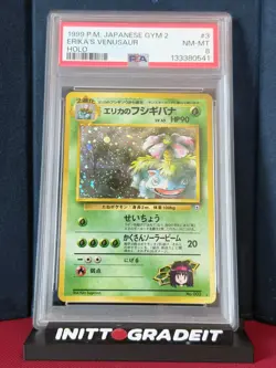 Erika's Venusaur JP Gym Challenge Japanese 3 PSA 8 NM - MT Pokemon Card Vintage - Image 1
