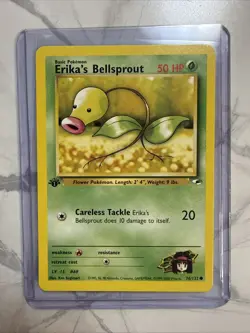 Erika's Bellsprout (76) Gym Heroes #076/132 Common 1st Edition Pokemon Card NM - Image 1