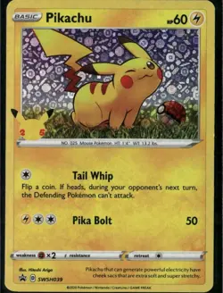 Pikachu General Mills Promo Miscellaneous Cards & Products SWSH039 Lightning Hol - Image 1