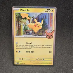 Pikachu - (Cosmo Holo) 018/091 Trick or Trade Pikachu Card - Image 1