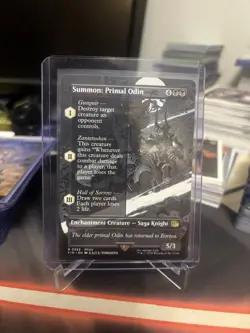 Summon: Primal Odin (Borderless) Final Fantasy, MTG NM Rare 0365 - Image 1