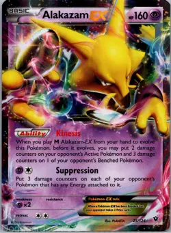 Alakazam EX 25/124 Holo Rare EX Fates Collide Pokemon NM - Image 1