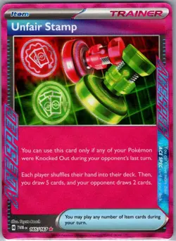 Unfair Stamp 165/167 SV06: Twilight Masquerade - Pokemon Card - NM - Image 1