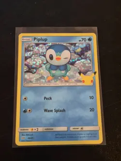Pokemon - Piplup holo - 20/25 2021 Mcdonalds promo mint B7 - Image 1