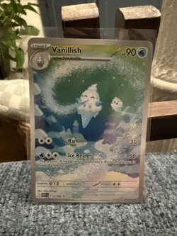 Pokemon TCG Vanillish White Flare Holo Card Illustration Rare 112/086 - Image 1