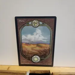 Plains 1998 Unglued UGL Full Art Basic Land LP MTG Christopher Rush - Image 1