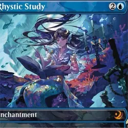 English MTG Rhystic Study Anime Borderless NM Non Foil - Image 1