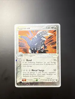 Pokemon TCG Aggron ex 95/100 Sandstorm Ultra Rare Holo EX Stage 2 150 HP (Swirl) - Image 1