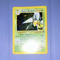 Koga's Beedrill 9/132 Gym Challenge Holo Rare English Stage 2 80 HP Unlimited - Image 1