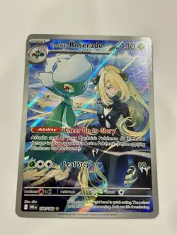 Pokemon TCG Cynthia's Roserade 184/182 Destined Rivals IR Holo Full Art - Image 1
