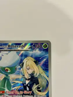 Pokemon TCG Cynthia's Roserade 184/182 Destined Rivals IR Holo Full Art - Image 3