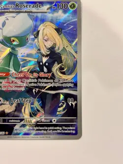 Pokemon TCG Cynthia's Roserade 184/182 Destined Rivals IR Holo Full Art - Image 4