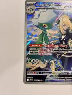Pokemon TCG Cynthia's Roserade 184/182 Destined Rivals IR Holo Full Art - Image 5