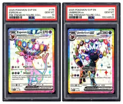 Pokemon 2025 Espeon ex Umbreon ex 175/176 PFC Sequential Pair GEM MINT PSA 10 - Image 1