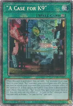 1x (NM) "A Case for K9" - JUSH-EN040 - Super Rare - 1st Edition YuGiOh - Image 1