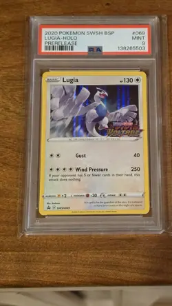 2020 Pokemon SWSH Vivid Voltage PRERELEASE Promo - Lugia #069 - PSA 9 - Image 1