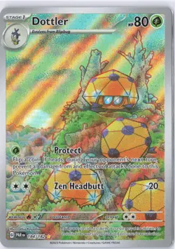 Pokemon Dottler 184/182 SV04 Paradox Rift Illustration Rare Full Art Holo 80 HP - Image 1