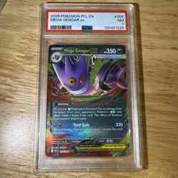2025 POKEMON PFL EN-PHANTASMAL FLAMES #056 MEGA GENGAR EX PSA 7 - Image 1