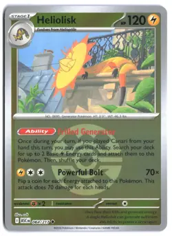 Heliolisk (Energy Symbol) 064/217 Reverse Holo Ascended Heroes NM Pokemon TCG - Image 1