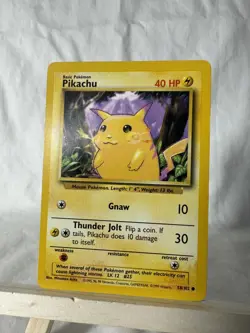 Pikachu yellow cheeks 58/102 – 1999 Pokemon Base Set – WOTC–Excellent/Near Mint - Image 1