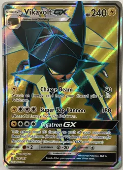 Pokemon Vikavolt GX Ultra Rare Full Art Holo 134/145 SM-Guardians Rising - Image 1