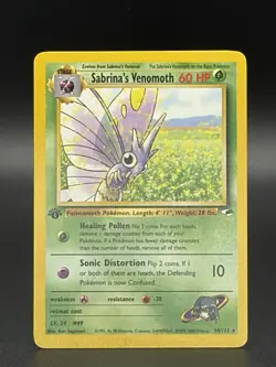Sabrina's Venomoth [1st Edition] #34 Pokemon Gym Heroes - NM - Image 1