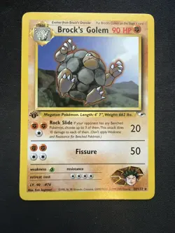 Pokemon 2000 Gym Heroes 1st Edition Brock’s Golem #20 NM - Image 1