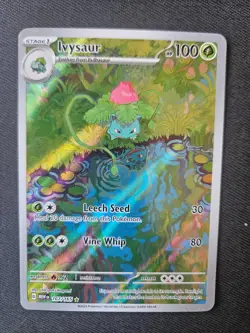 IVYSAUR 167/165 ILLUSTRATION RARE 151 ENGLISH POKEMON NM - Image 1