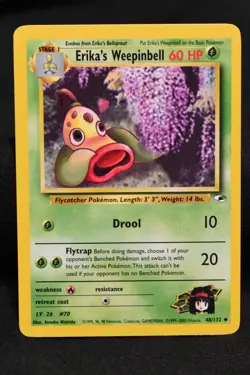 Erika's Weepinbell 48/132 NM Gym Heroes Regular Uncommon Unlimited Pokemon TCG - Image 1