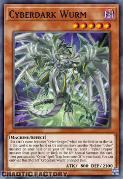 YUGIOH ALIN-EN027 Cyberdark Wurm Ultra Rare 1st Edition NM - Image 1