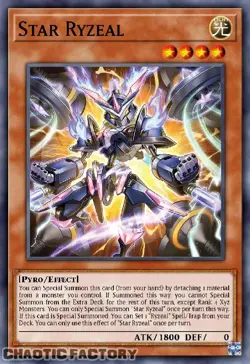 YUGIOH ALIN-EN022 Star Ryzeal Secret Rare 1st Edition NM - Image 1