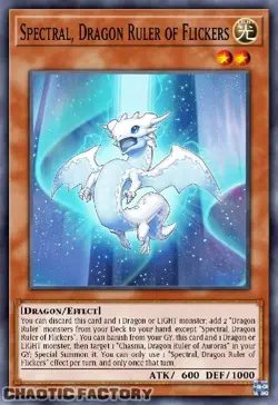 YUGIOH ALIN-EN018 Spectral, Dragon Ruler of Flickers Ultra Rare 1st Edition NM - Image 1