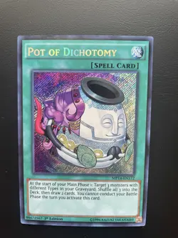 Yugioh Pot of Dichotomy MP14-EN172 1st Edition Secret Rare LP/MP - Image 1