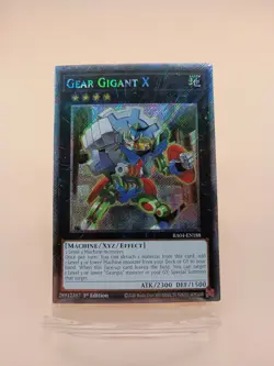 Yugioh! Gear Gigant X - RA04-EN188 - Platinum Secret Rare - 1st Edition Near Min - Image 1