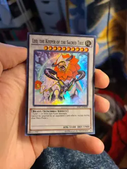 Yugioh Leo, the Keeper of the Sacred of the Sacred Tree AP07-EN008 Super Rare - Image 1