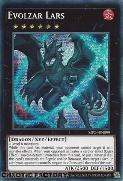 YUGIOH MP24-EN099 Evolzar Lars Prismatic Secret Rare 1st Edition NM - Image 1