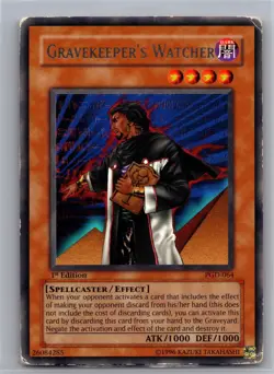 Gravekeeper's Watcher PGD-064 R Pharaonic Guardian Yu-Gi-Oh 1st Edition HP - Image 1