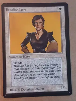 MTG Beta Card Lot of 4 Benalish Hero, Fire Breathing, Guardian Angel, Mons's/ MP - Image 2