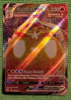 Cinderace Vmax 045/264 Fusion Strike NM Full Art Ultra Rare Pokemon Card - Image 1
