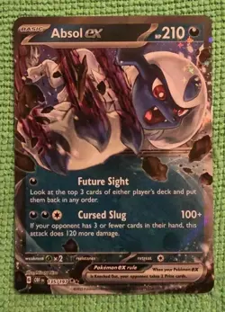 Pokemon Absol ex 135/197 SV03 Obsidian Flames Double Rare Holo EX English Card - Image 1