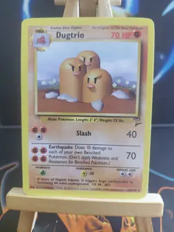 Pokemon TCG Dugtrio Base Set 2 Card 23/130 Unlimited Rare, LP Condition - Image 1